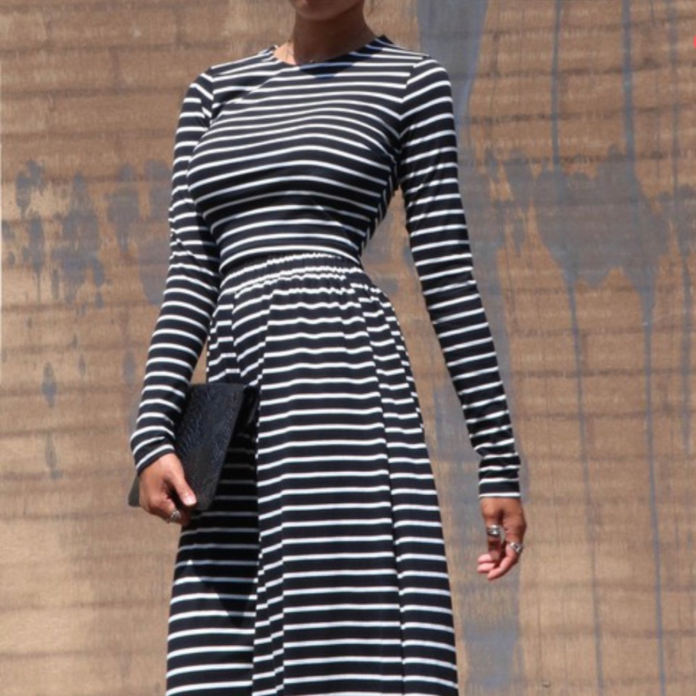 Coming Soon - Pin Striped Knit Top & Pant Set - Picture 2 of 3